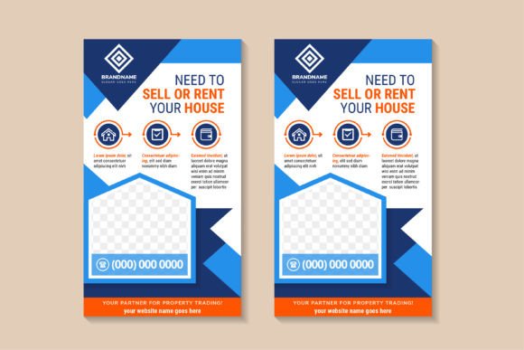 A Blue & Orange Banner Asset for Standees & Print Graphics