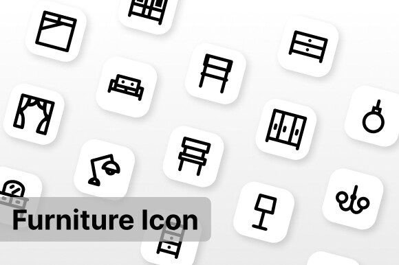 A Furniture Icon Set for Modern Graphics & Brand Visuals