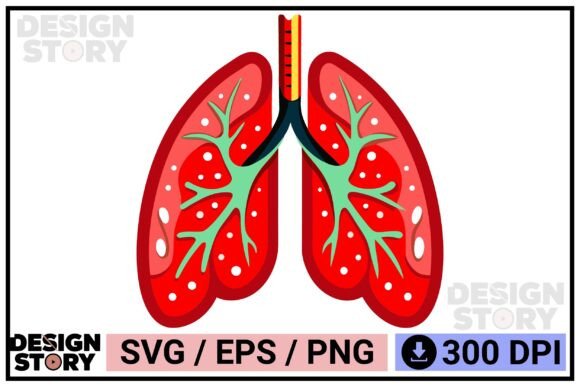 A Versatile Lung Graphic for Medical and Wellness Products