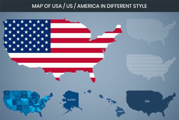 A Vibrant Map Illustration for Modern Branding and Marketing