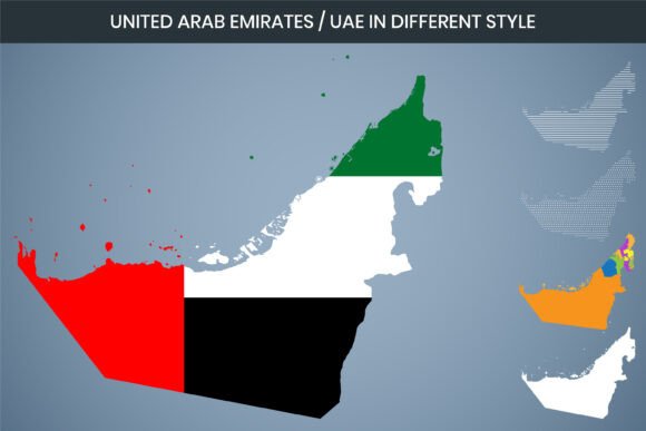 A Vibrant UAE Map Design for Modern Embroidery Projects