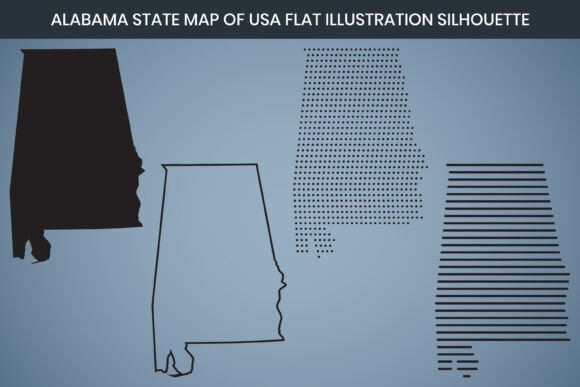 Alabama Hand Drawn Map: Graphics & Freebies