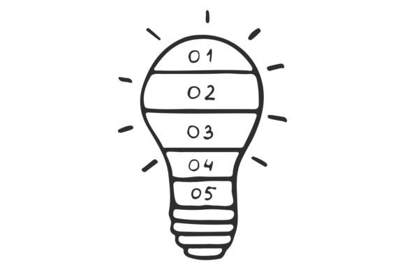 An Infographic Lightbulb for Creative Projects