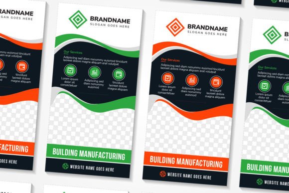 Building Manufacturing Vertical Banner: Print & Graphics Asset