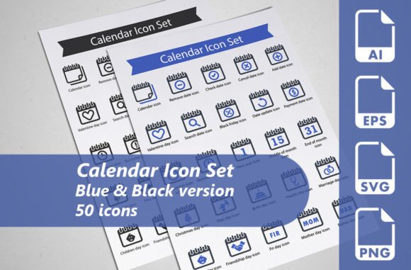Calendar Icon Set: Essential Graphics & Icons for Local Brands
