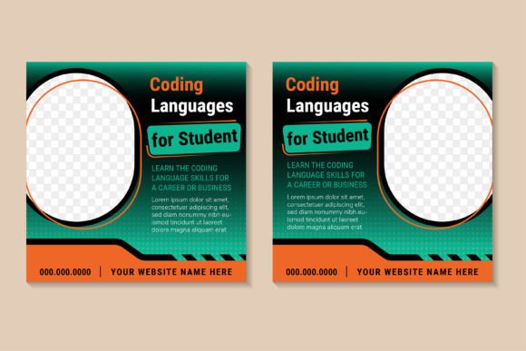 Coding Languages Square Banner: A Graphic Designer’s Toolkit