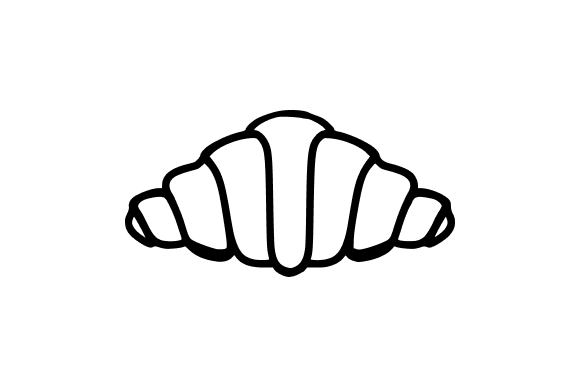 Croissant Hand Drawing Illustration for Craft Graphics