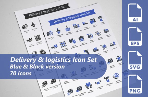Delivery Logistics Icon Set: Icons & Graphics Review