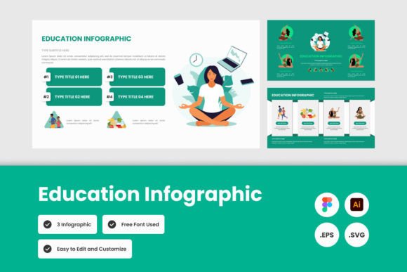Education Infographic Template V2: Graphics & Infographics Review