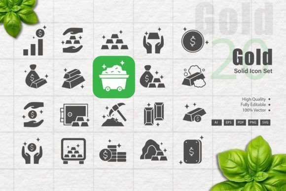 Gold Solid Icons: A Designer's Take on These Premium Graphics