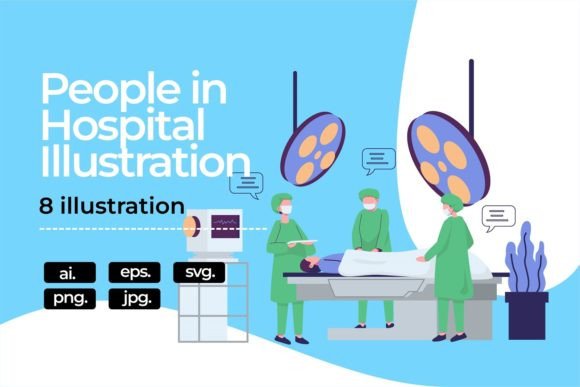 Hospital Flat Illustration Graphics for Modern Brand Storytelling