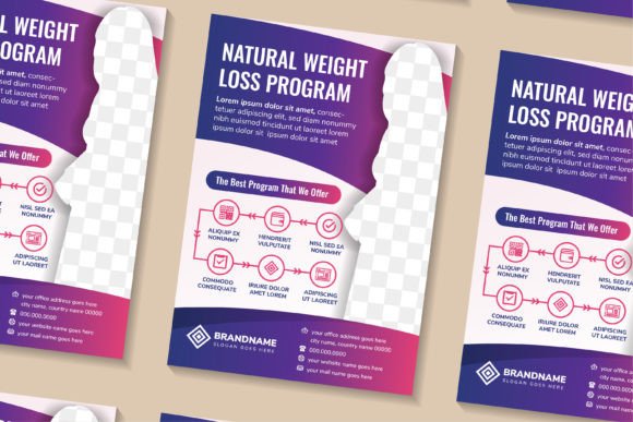 Natural Weight Vertical Flyer: A Graphics Asset for Print Templates
