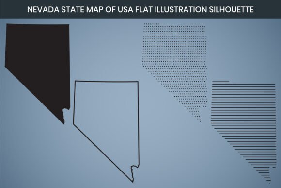 Nevada State Hand Drawn Map Graphics Freebies Review