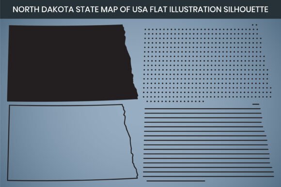 North Dakota Hand Drawn Map: Graphics Freebies Review