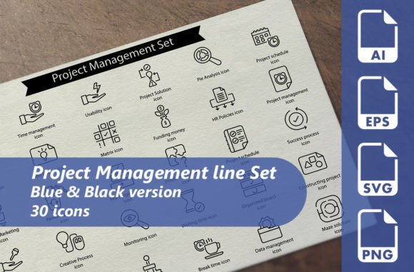 Project Management Line Icons: Graphics for Real Projects