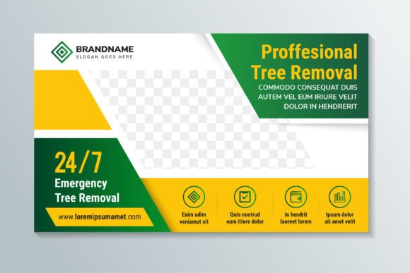 Reviewing a Tree Removal Banner as a Packaging & Branding Asset
