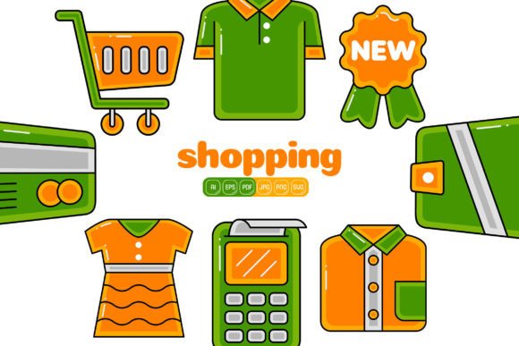 Shopping Vector Pack 02: Graphics & Icons for Crafters